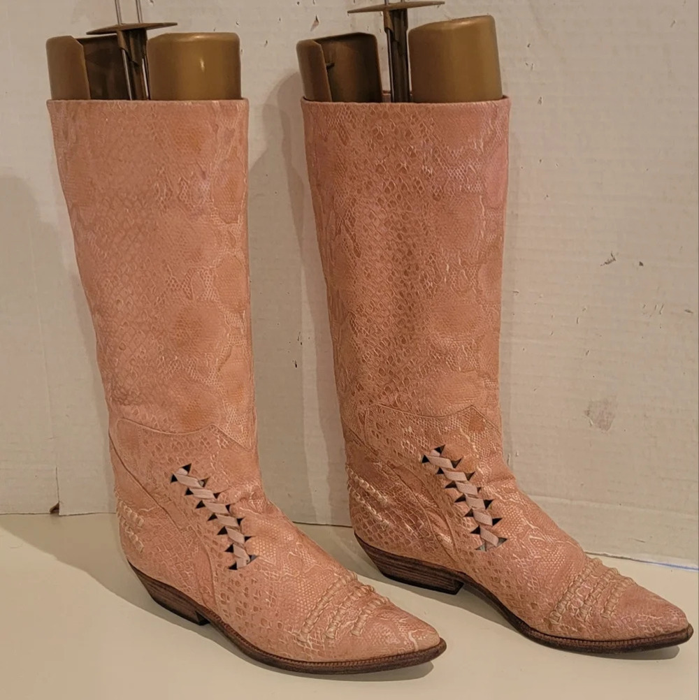 EL VAQUERO ITALIAN LEATHER PULL-ON BOOTS (sz 7)
